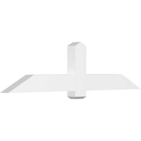 Ekena Millwork Eugene Architectural Grade PVC Gable Bracket, 72"W x 18"H x 4"D x 6"F, 6/12 Pitch GBP072X18X0406EUG00